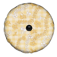 Melemele Aloha Hawaii Spare Tire Cover Plumeria Lei With Palaka Motif LT14 - Polynesian Pride