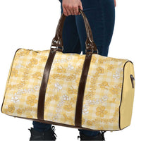 Melemele Aloha Hawaii Travel Bag Plumeria Lei With Palaka Motif - Polynesian Pride