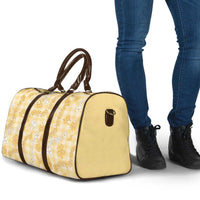 Melemele Aloha Hawaii Travel Bag Plumeria Lei With Palaka Motif - Polynesian Pride