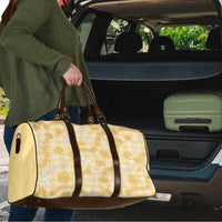 Melemele Aloha Hawaii Travel Bag Plumeria Lei With Palaka Motif - Polynesian Pride
