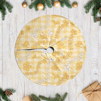 Melemele Aloha Hawaii Tree Skirt Plumeria Lei With Palaka Motif - Polynesian Pride