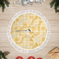 Melemele Aloha Hawaii Tree Skirt Plumeria Lei With Palaka Motif - Polynesian Pride