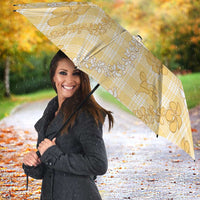 Melemele Aloha Hawaii Umbrella Plumeria Lei With Palaka Motif - Polynesian Pride