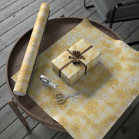 Melemele Aloha Hawaii Wrapping Paper Plumeria Lei With Palaka Motif LT14 - Polynesian Pride