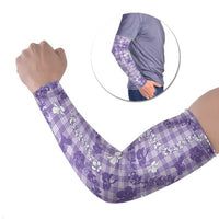 Poni Aloha Hawaii Arm Sleeves Plumeria Lei With Palaka Motif - Polynesian Pride