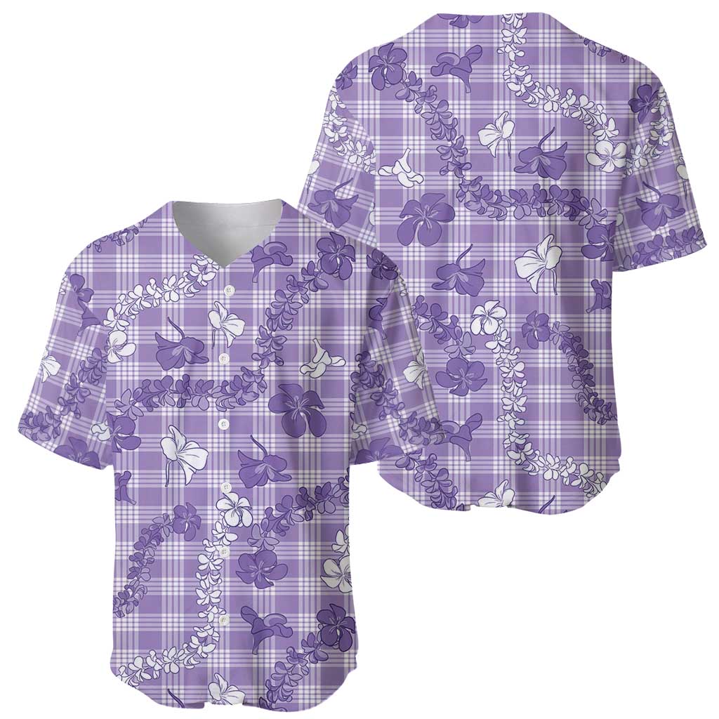 Poni Aloha Hawaii Baseball Jersey Plumeria Lei With Palaka Motif - Polynesian Pride