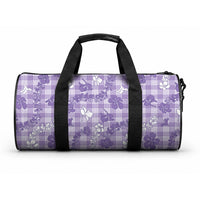 Poni Aloha Hawaii Duffle Bag Plumeria Lei With Palaka Motif