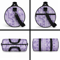 Poni Aloha Hawaii Duffle Bag Plumeria Lei With Palaka Motif