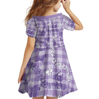 Poni Aloha Hawaii Family Matching Off The Shoulder Long Sleeve Dress and Hawaiian Shirt Plumeria Lei With Palaka Motif LT14 - Polynesian Pride
