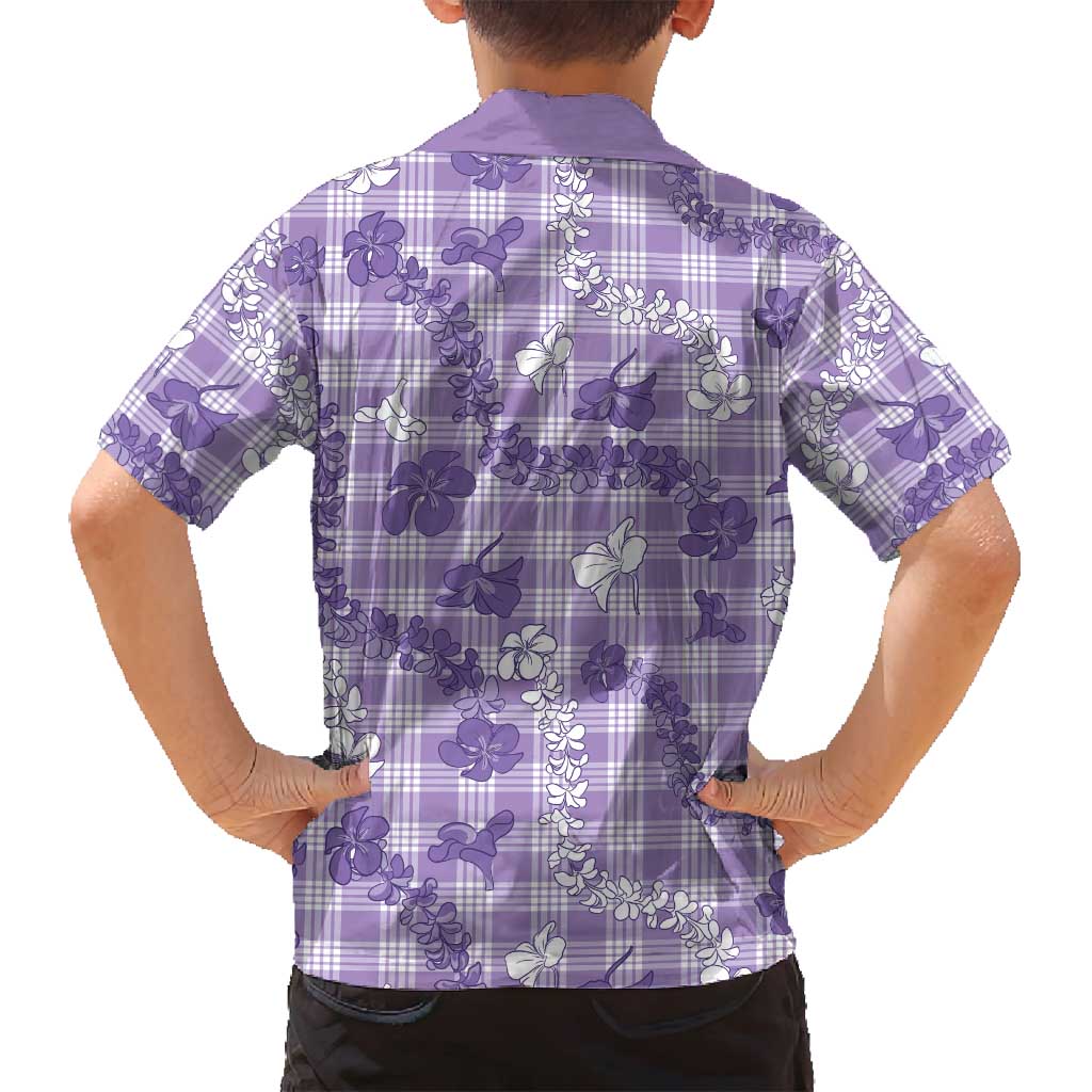 Poni Aloha Hawaii Family Matching Tank Maxi Dress and Hawaiian Shirt Plumeria Lei With Palaka Motif LT14 - Polynesian Pride