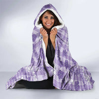 Poni Aloha Hawaii Hooded Blanket Plumeria Lei With Palaka Motif - Polynesian Pride