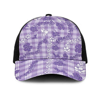 Poni Aloha Hawaii Mesh Trucker Cap Plumeria Lei With Palaka Motif - Polynesian Pride