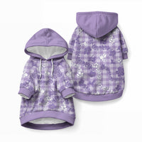 Poni Aloha Hawaii Pet Hoodie Plumeria Lei With Palaka Motif