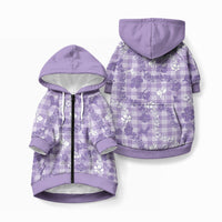 Poni Aloha Hawaii Pet Hoodie Plumeria Lei With Palaka Motif