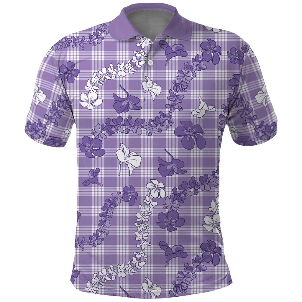 Poni Aloha Hawaii Polo Shirt Plumeria Lei With Palaka Motif - Polynesian Pride