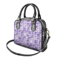 Poni Aloha Hawaii Shoulder Handbag Plumeria Lei With Palaka Motif - Polynesian Pride