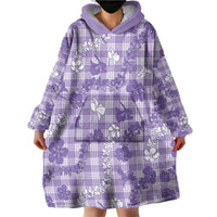 Poni Aloha Hawaii Wearable Blanket Hoodie Plumeria Lei With Palaka Motif LT14 - Polynesian Pride