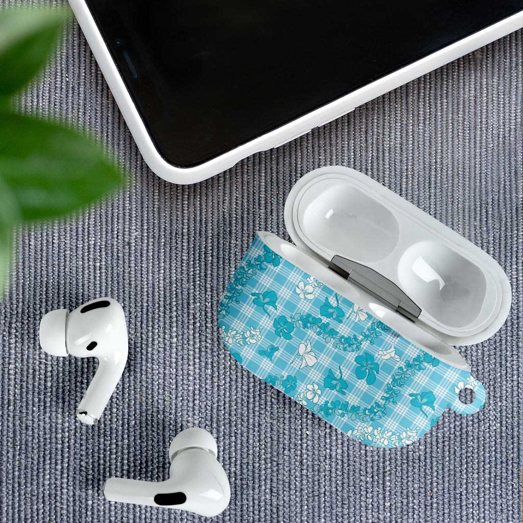 Polu Aloha Hawaii AirPods Case Plumeria Lei With Palaka Motif - Polynesian Pride