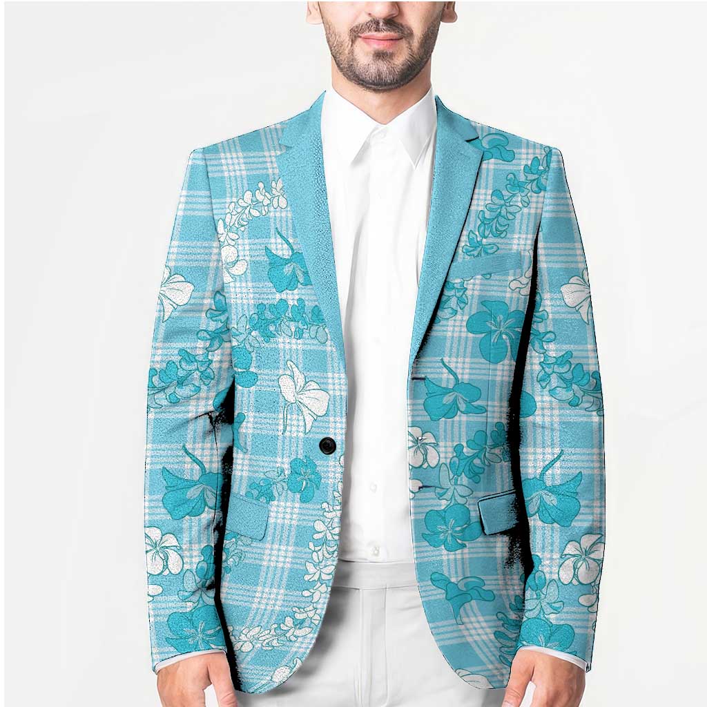 Polu Aloha Hawaii Blazer Plumeria Lei With Palaka Motif - Polynesian Pride