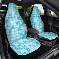 Polu Aloha Hawaii Car Seat Cover Plumeria Lei With Palaka Motif - Polynesian Pride