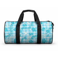 Polu Aloha Hawaii Duffle Bag Plumeria Lei With Palaka Motif
