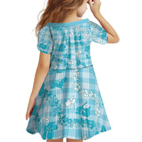 Polu Aloha Hawaii Family Matching Off The Shoulder Long Sleeve Dress and Hawaiian Shirt Plumeria Lei With Palaka Motif LT14 - Polynesian Pride