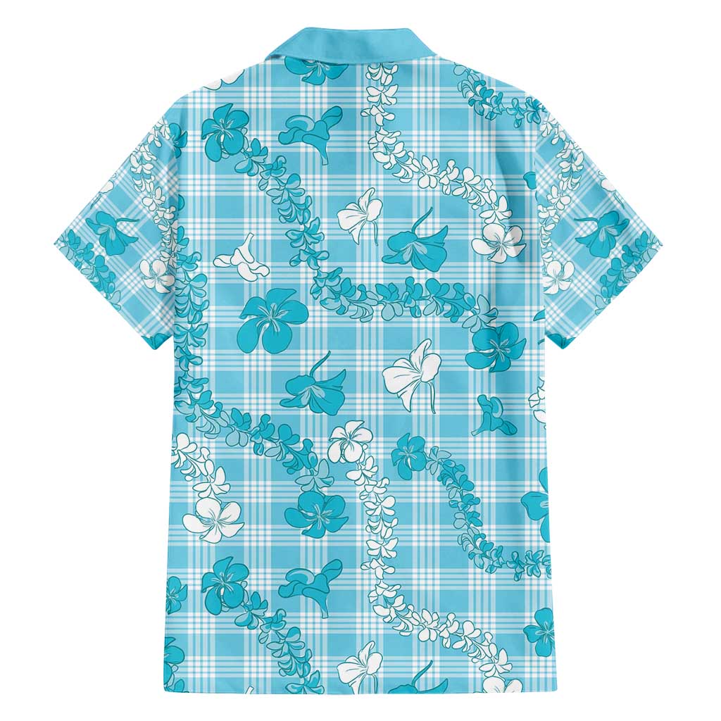 Polu Aloha Hawaii Family Matching Off Shoulder Short Dress and Hawaiian Shirt Plumeria Lei With Palaka Motif LT14 - Polynesian Pride