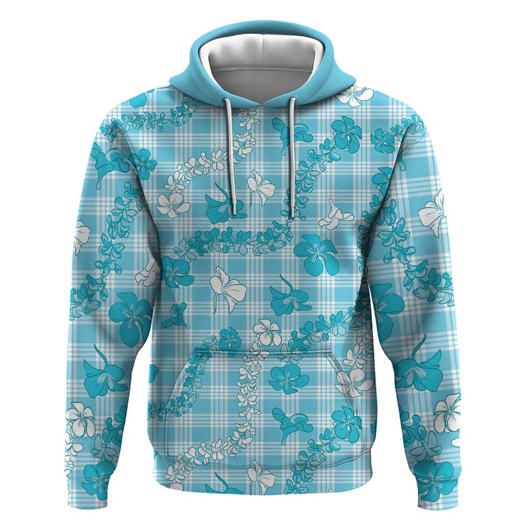 Polu Aloha Hawaii Hoodie Plumeria Lei With Palaka Motif - Polynesian Pride