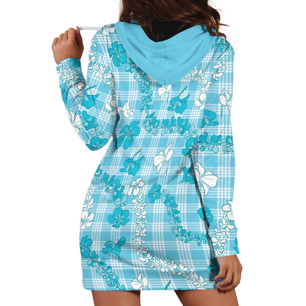 Polu Aloha Hawaii Hoodie Dress Plumeria Lei With Palaka Motif LT14 - Polynesian Pride