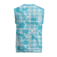 Polu Aloha Hawaii Christmas Knitted V-Neck Vest Plumeria Lei With Palaka Motif LT14 - Polynesian Pride