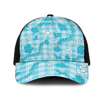 Polu Aloha Hawaii Mesh Trucker Cap Plumeria Lei With Palaka Motif - Polynesian Pride