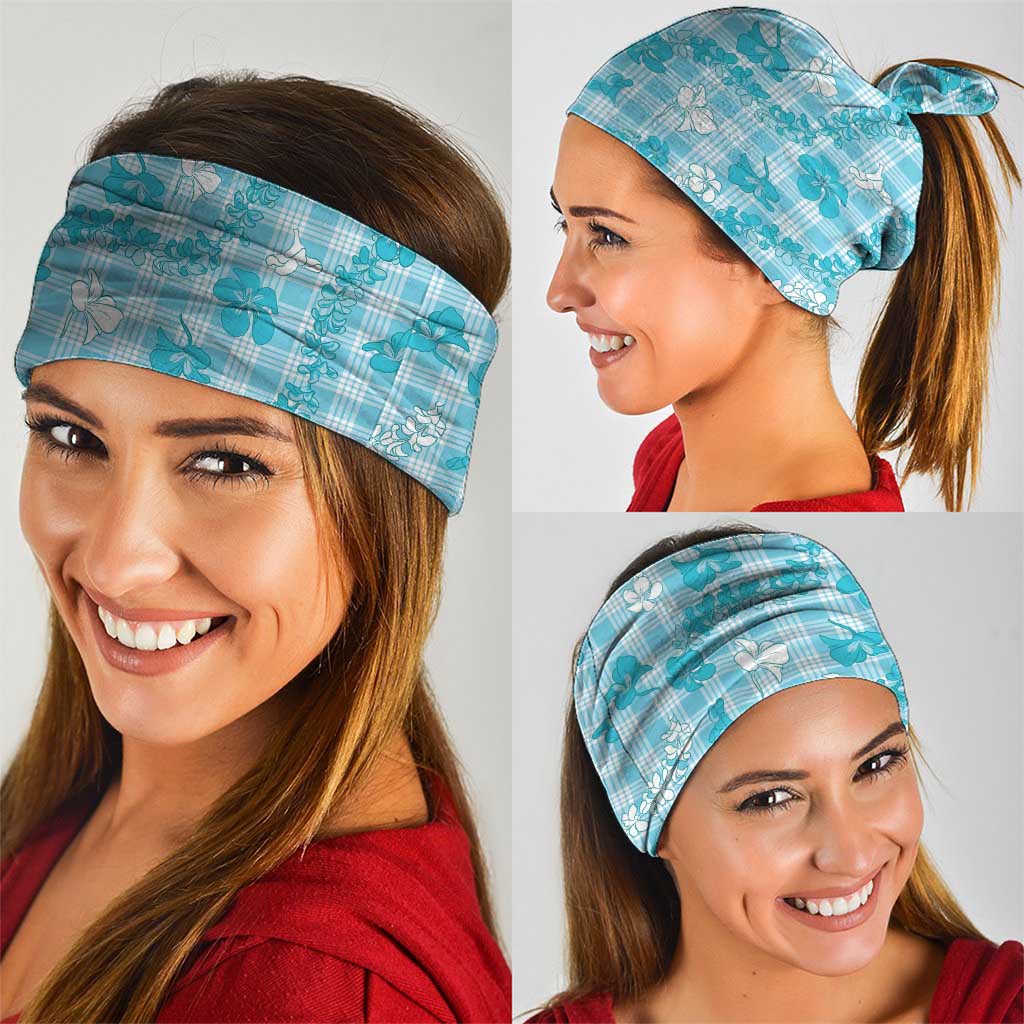 Polu Aloha Hawaii Neck Gaiter Plumeria Lei With Palaka Motif - Polynesian Pride