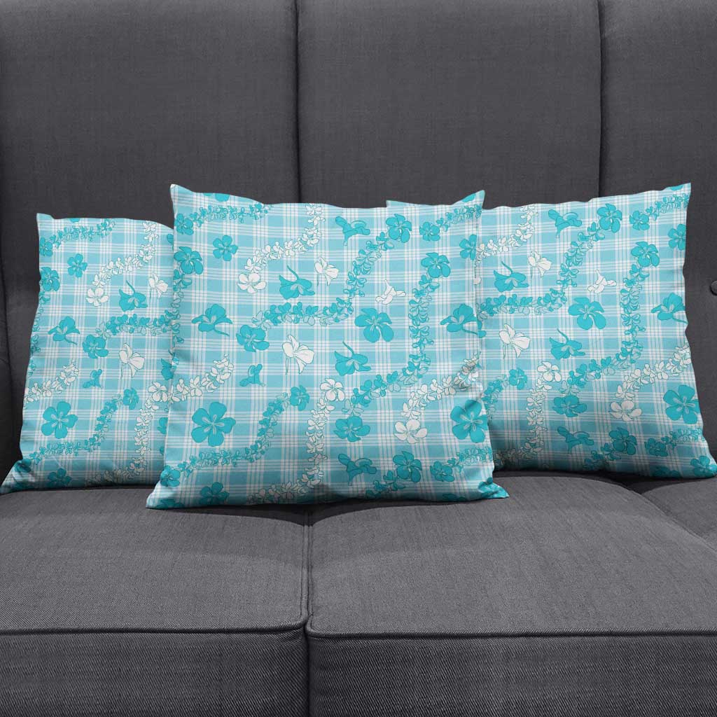 Polu Aloha Hawaii Pillow Cover Plumeria Lei With Palaka Motif - Polynesian Pride
