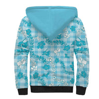 Polu Aloha Hawaii Sherpa Hoodie Plumeria Lei With Palaka Motif LT14 - Polynesian Pride