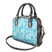 Polu Aloha Hawaii Shoulder Handbag Plumeria Lei With Palaka Motif - Polynesian Pride