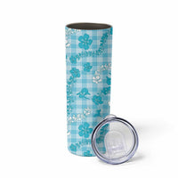 Polu Aloha Hawaii Skinny Tumbler Plumeria Lei With Palaka Motif LT14 - Polynesian Pride