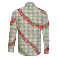 Omaomao Aloha Hawaii Family Matching Puletasi and Hawaiian Shirt Rosebud Lei With Palaka Motif LT14 - Polynesian Pride