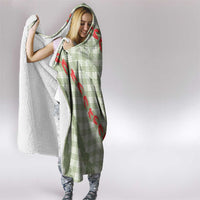 Omaomao Aloha Hawaii Hooded Blanket Rosebud Lei With Palaka Motif - Polynesian Pride