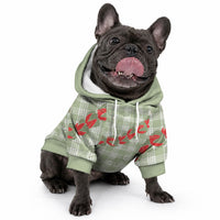 Omaomao Aloha Hawaii Pet Hoodie Rosebud Lei With Palaka Motif