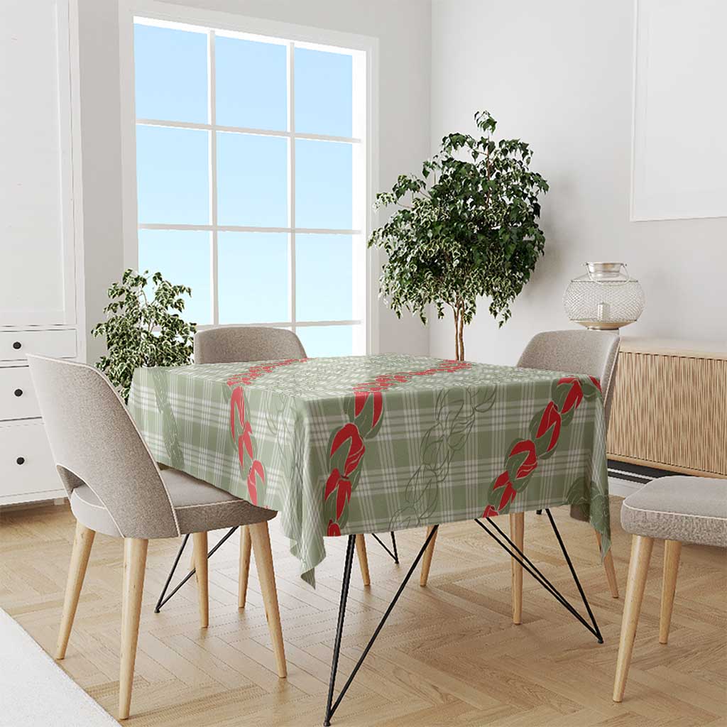 Omaomao Aloha Hawaii Tablecloth Rosebud Lei With Palaka Motif - Polynesian Pride