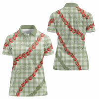 Omaomao Aloha Hawaii Women Polo Shirt Rosebud Lei With Palaka Motif - Polynesian Pride