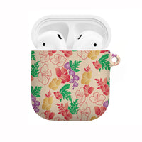 Colorful Aloha Hawaii Hibiscus Orchid Seamless AirPods Case