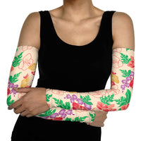Colorful Aloha Hawaii Hibiscus Orchid Seamless Arm Sleeves