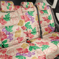 Colorful Aloha Hawaii Hibiscus Orchid Seamless Back Car Seat Cover