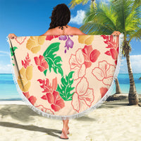 Colorful Aloha Hawaii Hibiscus Orchid Seamless Beach Blanket