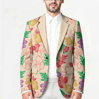Colorful Aloha Hawaii Hibiscus Orchid Seamless Blazer