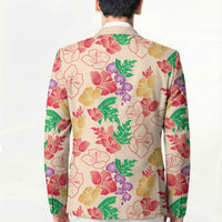 Colorful Aloha Hawaii Hibiscus Orchid Seamless Blazer