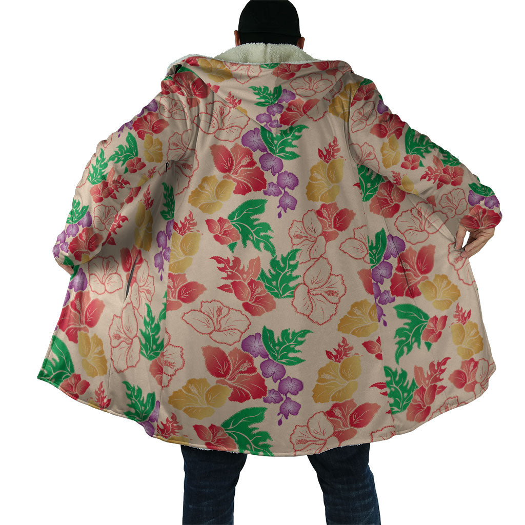 Colorful Aloha Hawaii Hibiscus Orchid Seamless Cloak
