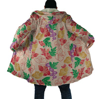 Colorful Aloha Hawaii Hibiscus Orchid Seamless Cloak