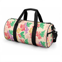 Colorful Aloha Hawaii Hibiscus Orchid Seamless Duffle Bag